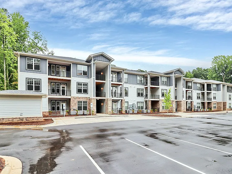 Front elevation of the completed 520 Tom Hunter Road apartment community